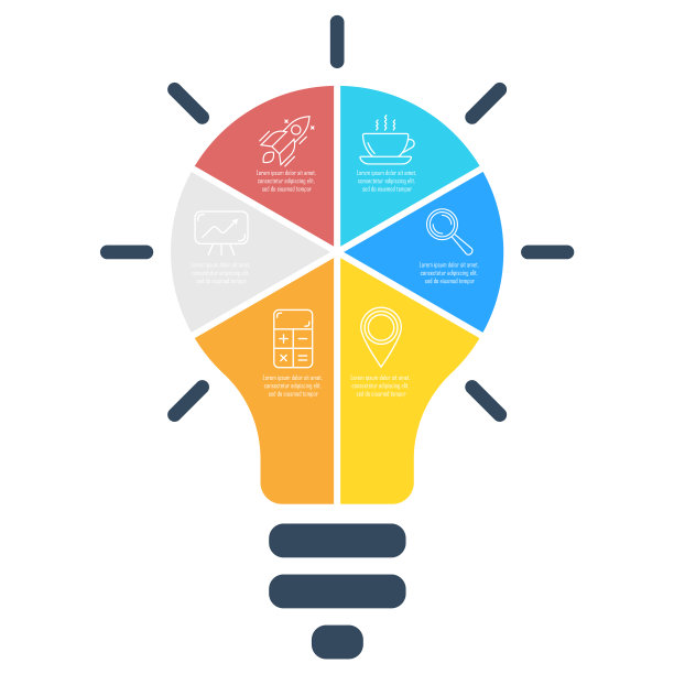 灯泡信息图商业理念概念图片下载