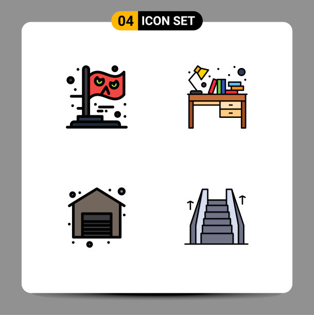 象形图设置4个简单的填充线平色图片下载