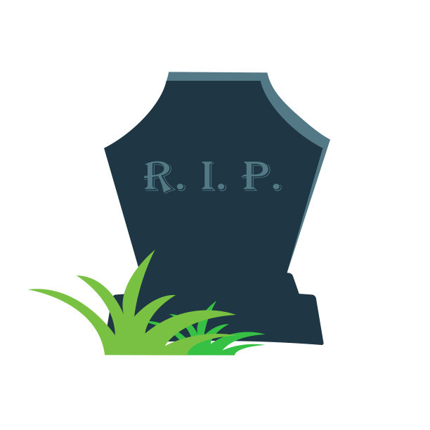 墓碑上有绿色的墓碑图标图片下载