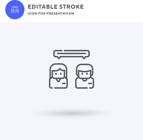 讨论图标填充平面标志实心图片下载