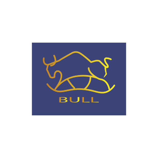 牛标志颜色线条背景设计模板图片下载