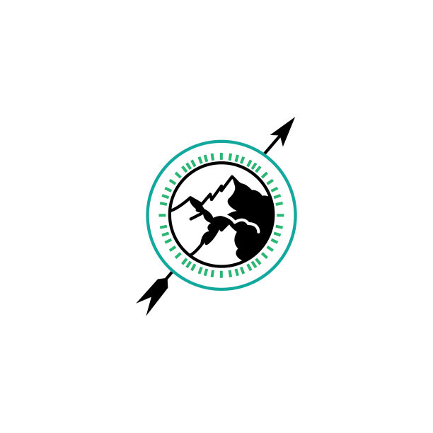 山标志模板圆标志箭头图片下载