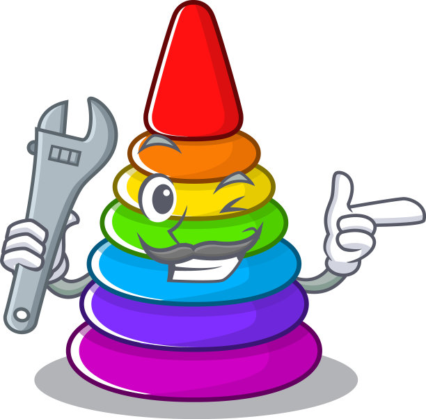 聪明的机械玩具金字塔卡通人物图片下载