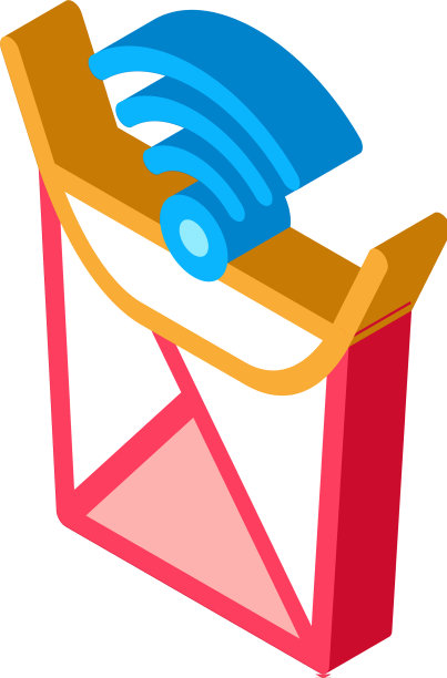 食品盒wifi标记等距图标图片下载