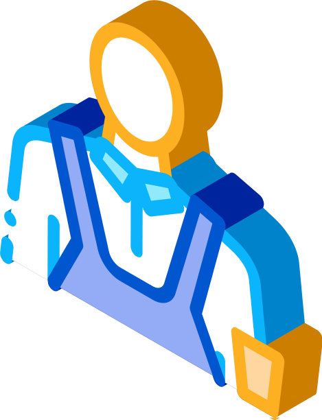 咖啡师职业等距图标图片下载