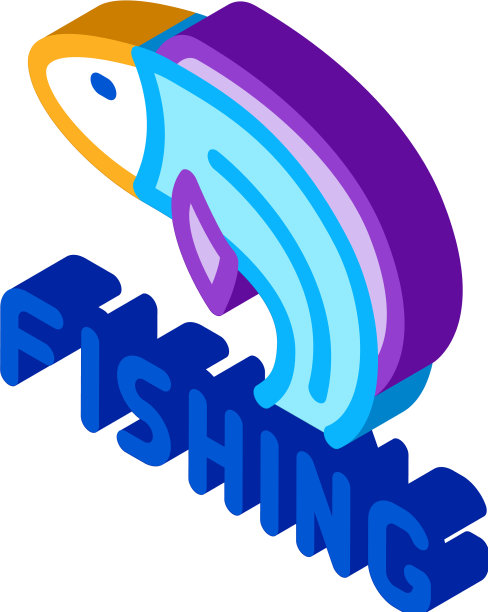 渔业业务等距图标图片下载