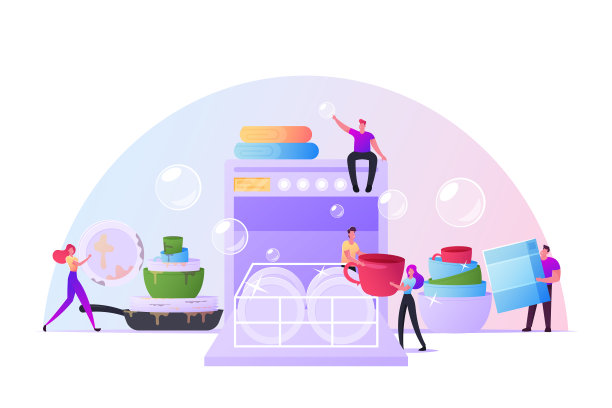 洗餐具的小字一起放图片下载