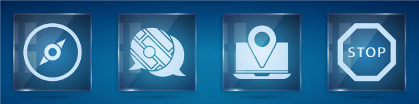 设置指南针信息图城市地图导航图片下载