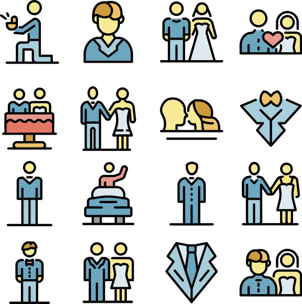 新郎图标设置平整图片下载