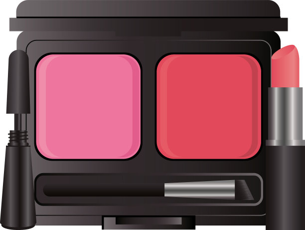 眼影、颜色、口红和睫毛粉图片下载