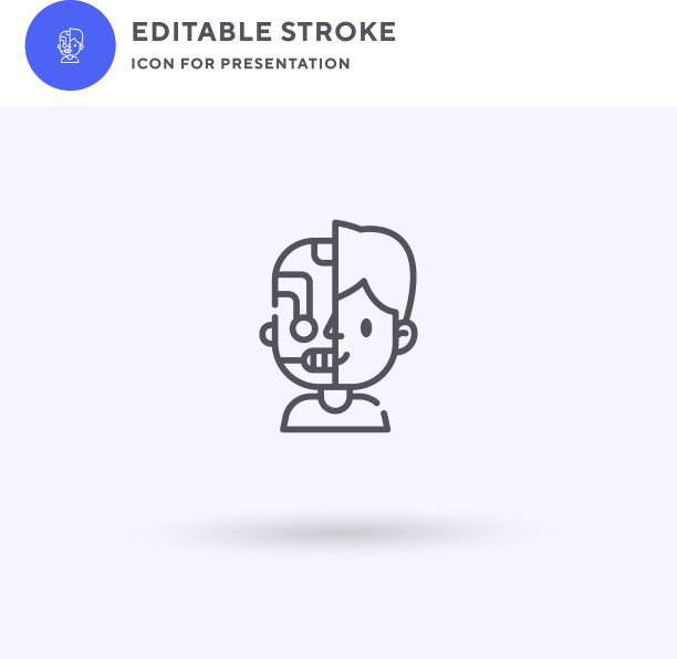 填充样式的赛博朋克图标图片下载