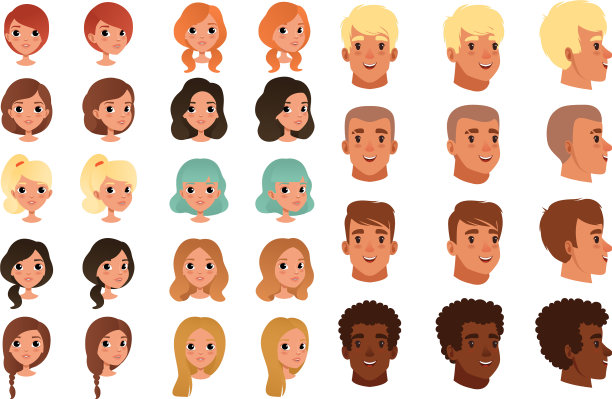 可爱的青少年男孩和女孩有着不同的观点图片下载