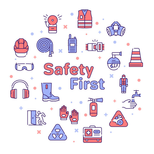 彩色线条图标设置安全工具图片下载