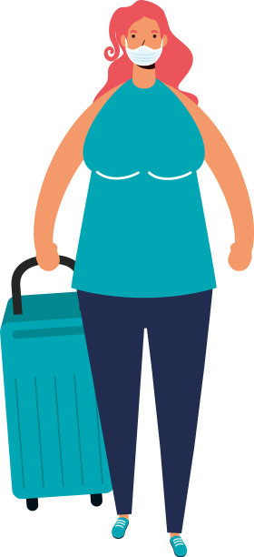 带着医用口罩的年轻女子图片下载