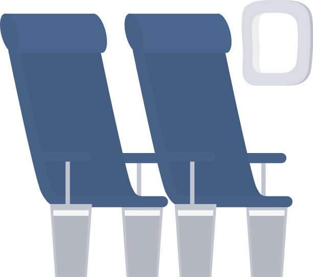 飞机椅子场景孤立图标图片下载