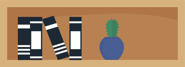 书架与书籍和仙人掌室内植物办公室图片下载