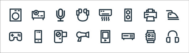 电子线图标线性设置质量线图片下载