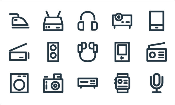 电子线图标线性设置质量线图片下载