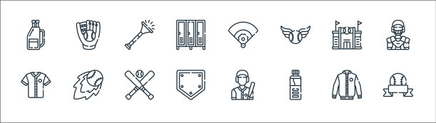棒球线图标线性设置质量线设置图片下载