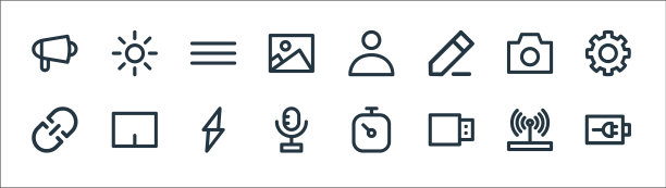 用户界面线图标线性设置质量线图片下载