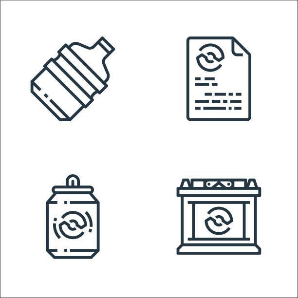 回收线图标线性集质量线集图片下载