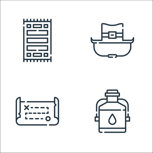 沙漠线图标线性集质量线集图片下载