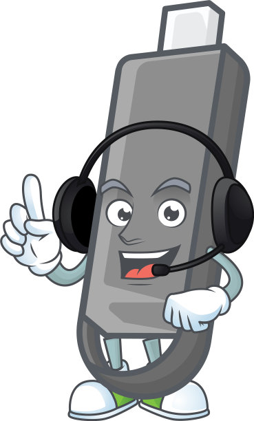 甜美的闪存卡通讲话的耳机图片下载