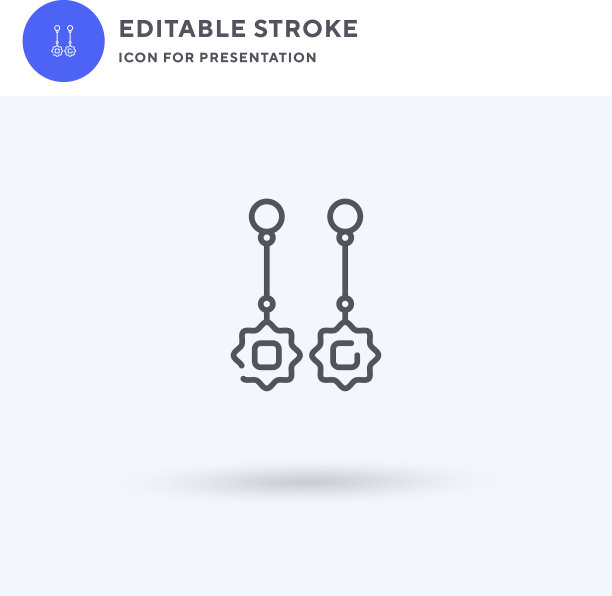 耳环图标填平标志实图片下载