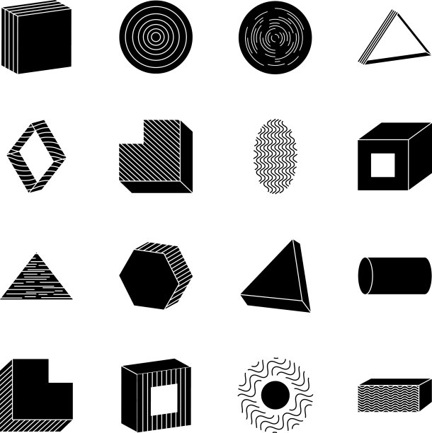 图标设置圆柱和几何形状图片下载