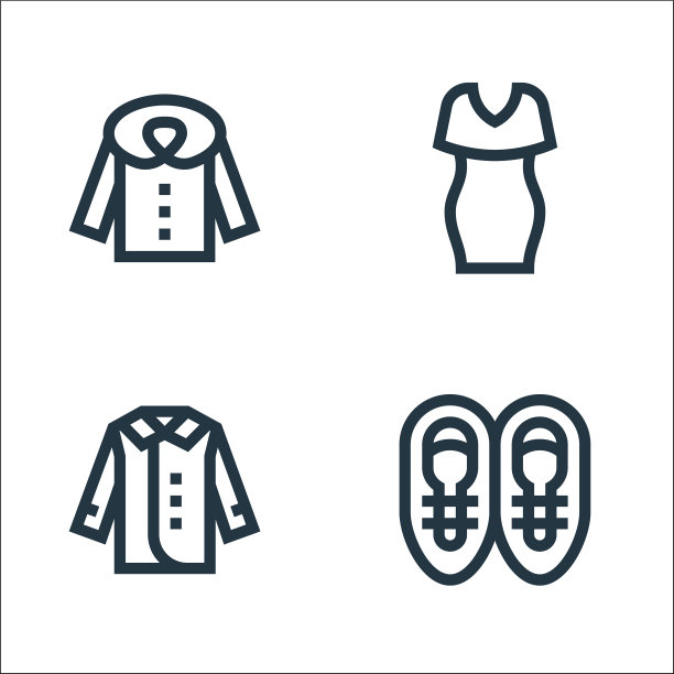 衣服线图标线性设置质量线设置图片下载