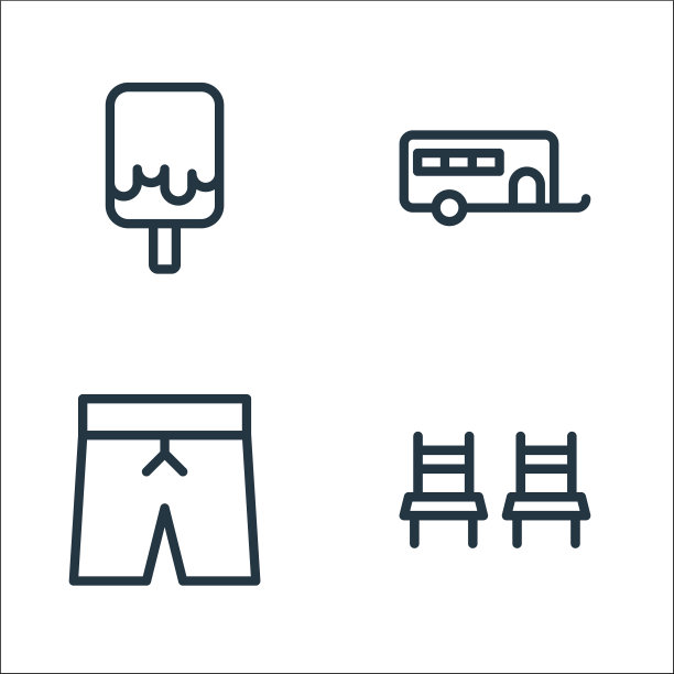 假日线图标线性集质量线集图片下载