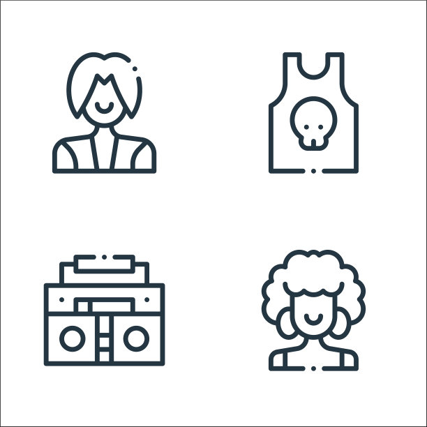 摇滚线图标线性设置质量线图片下载