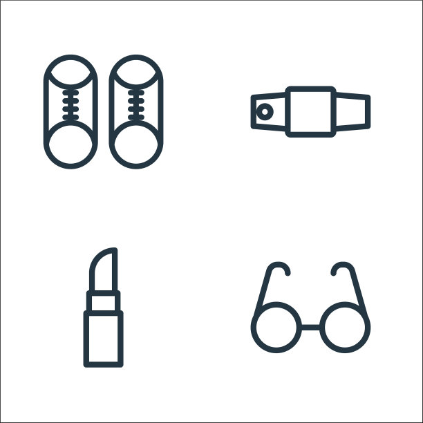 时尚线图标线性集质量线集图片下载