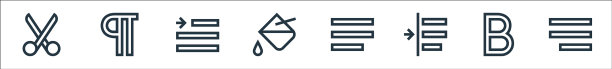 文本编辑器线性图标集图片下载