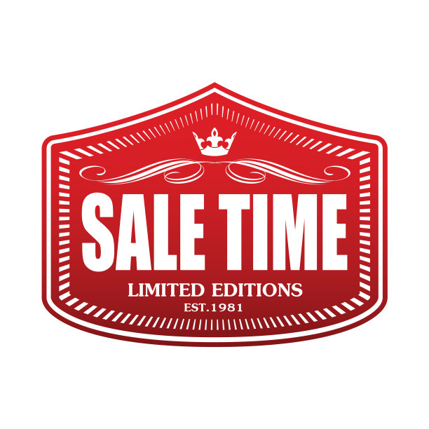 销售标签和标签红色设计复古图片下载