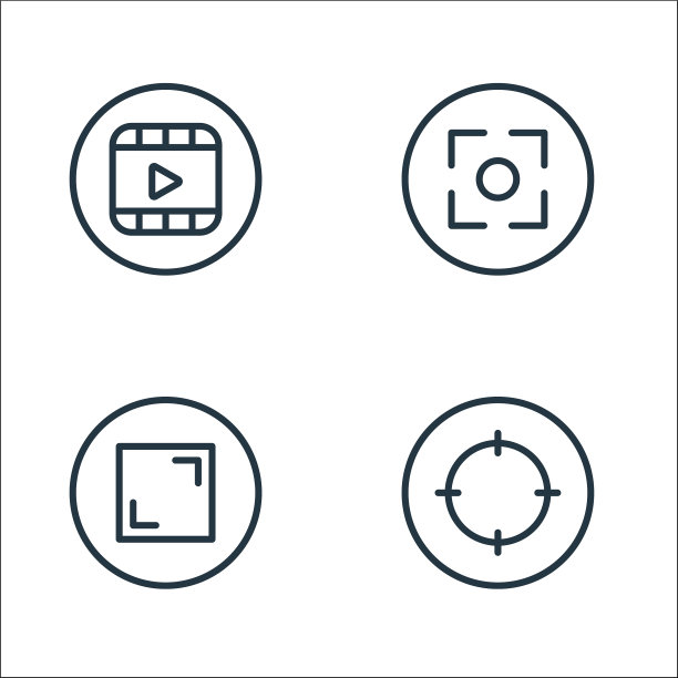 相机线图标线性集质量线集图片下载