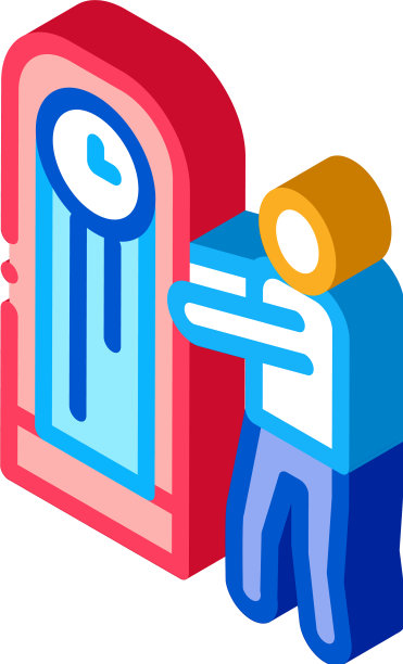 人工交付手表维修服务等距图标图片下载