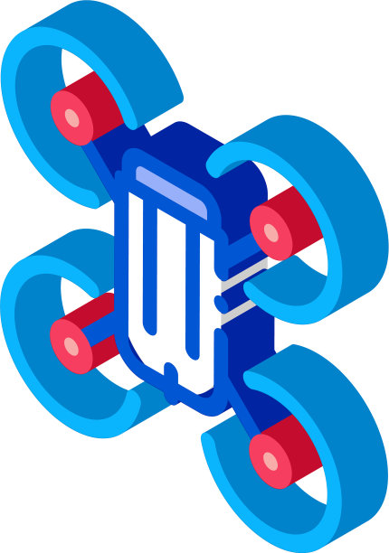 无人机飞行玩具等距图标图片下载
