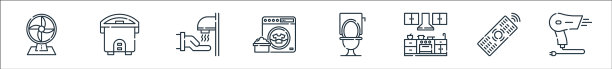 家电系列图标线性集品质图片下载