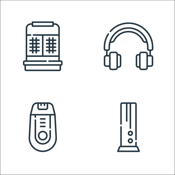 电子线图标线性设置质量线图片下载