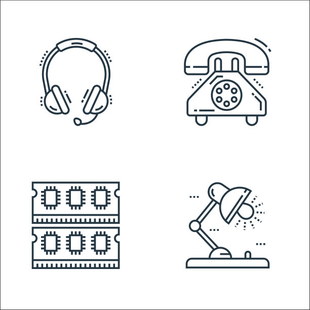 技术设备线图标线性集质量图片下载