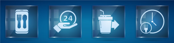 设置24小时在线订购和送货时钟图片下载