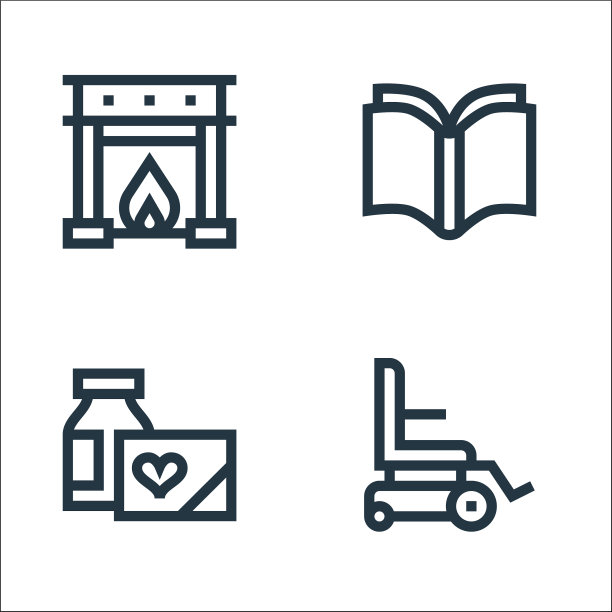 退休家居线图标线性设置质量图片下载