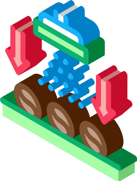 咖啡豆清洗等距图标图片下载