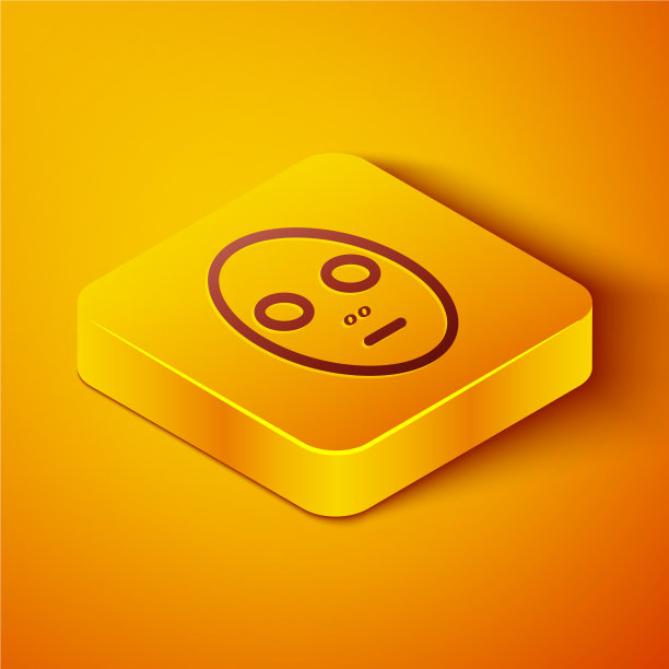 等距线面部化妆品面膜图标孤立图片下载