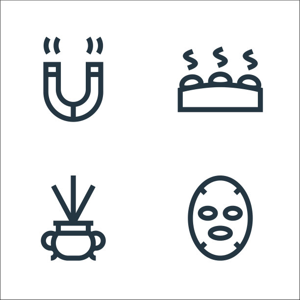 替代医学线图标线性集图片下载