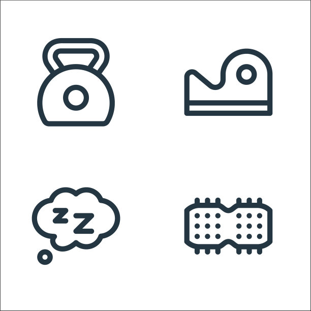 普拉提线图标线性集质量线集图片下载