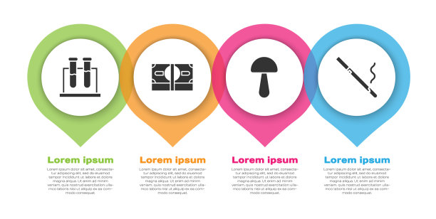 设置试管和烧瓶堆纸币现金图片下载