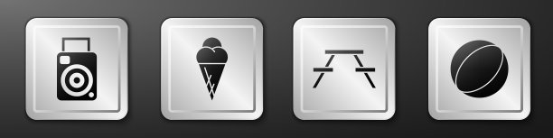 设相机冰淇淋在华夫蛋筒野餐图片下载