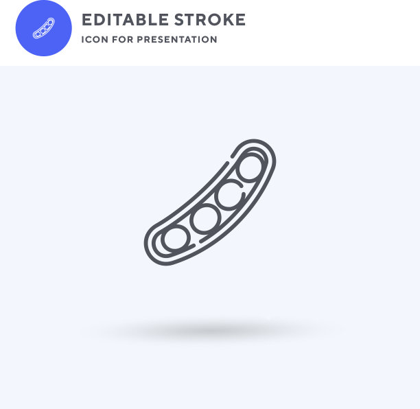 豌豆图标填充平面符号实心象形文字图片下载